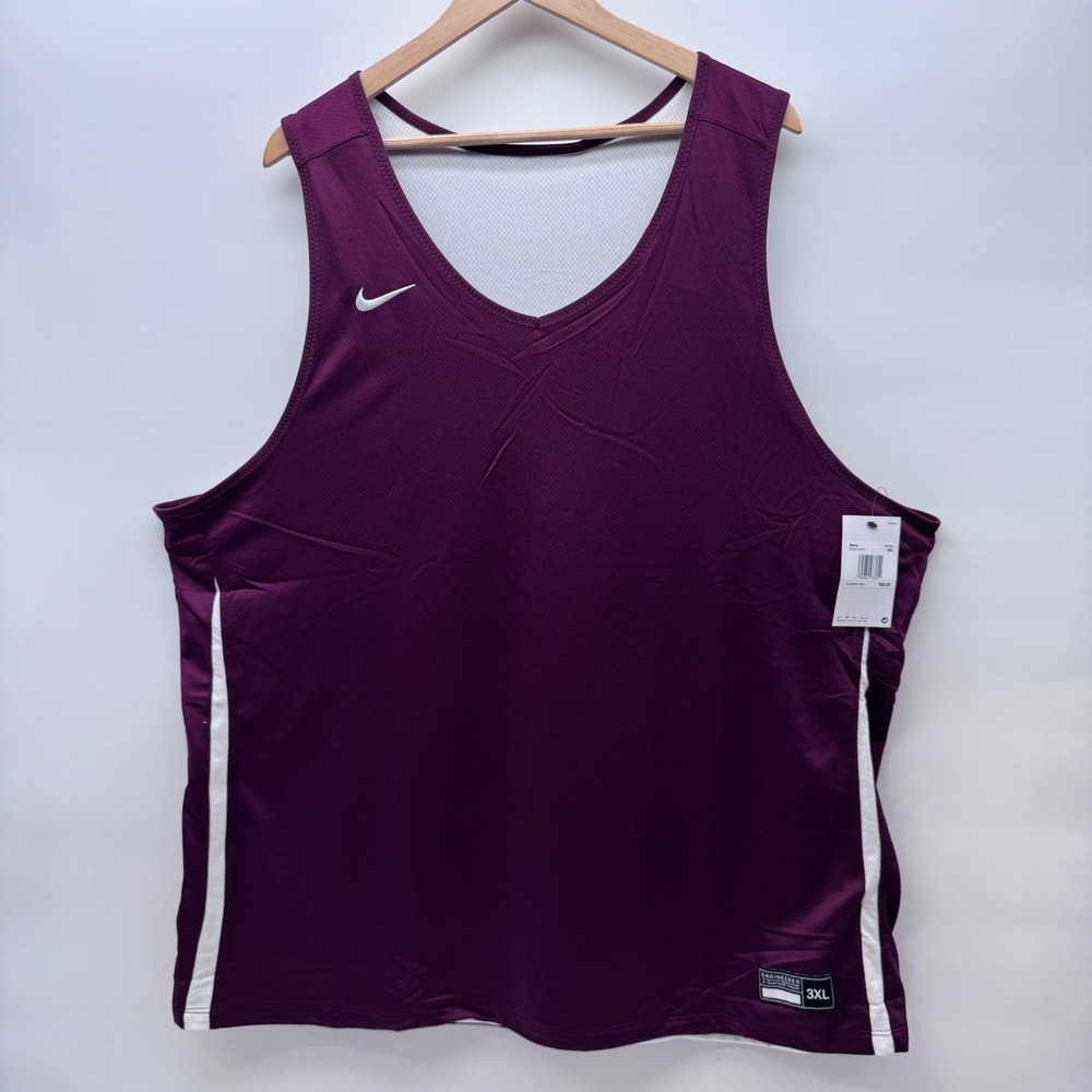 Nike Basketball Jersey Mens 3XL Burgundy NWT